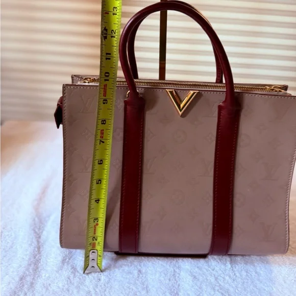 Louis Vuitton Monogram Cuir Plume Very Tote MM Mastic Raisin - Picture 9 of 12
